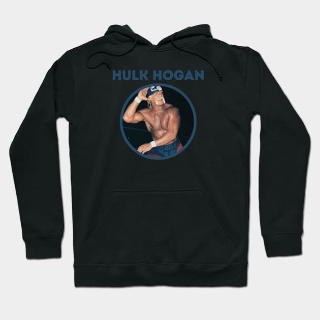 hulk hogan ll blue dark Hoodie by claudia awes